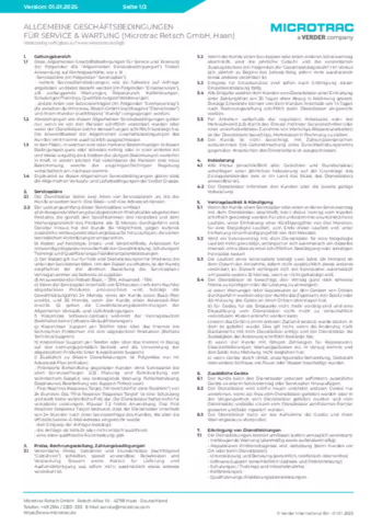 Microtrac Retsch GmbH - Allgemeine Geschäftsbedingungen für Service & Wartung
