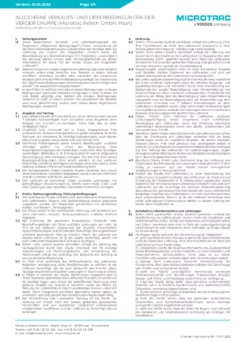 Microtrac Retsch GmbH - Allgemeine Geschäftsbedingungen