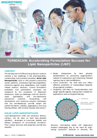 Accelerating Formulation Success for Lipid Nanoparticles (LNP)