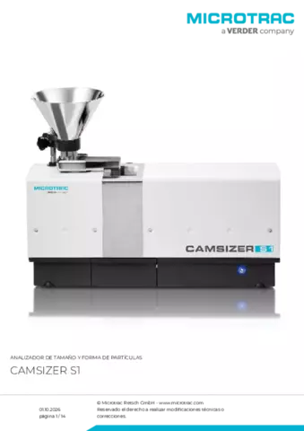 Hoja de datos del producto Camsizer S1