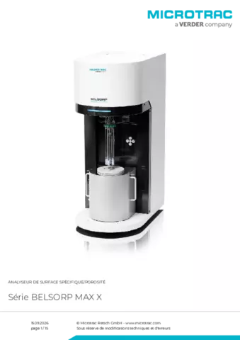 Fiche produit BELSORP MAX X