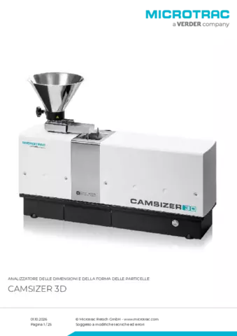 Scheda tecnica del prodotto Camsizer 3D