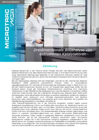 Dreidimensionale Analyse extrudierter Katalysatoren