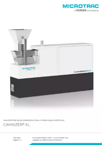 Scheda tecnica del prodotto Camsizer XL
