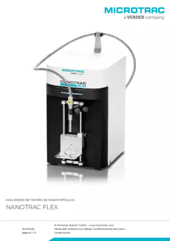 Hoja de datos del producto Nanotrac Flex