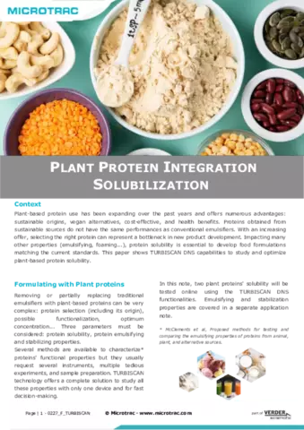 Plant protein solubilization