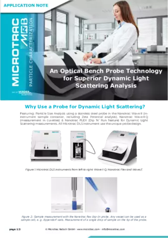Nanotrac Probe-Technology for Superior DLS