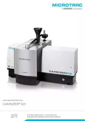Fiche produit CAMSIZER X2+