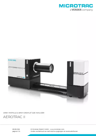 Productinformatieblad Aerotrac II