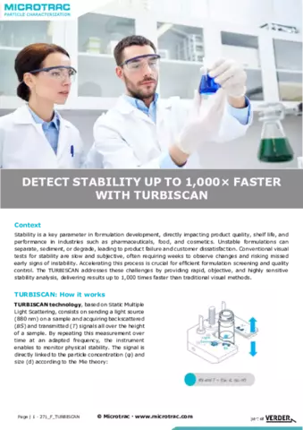 Detect Stability 1,000x faster with Turbiscan