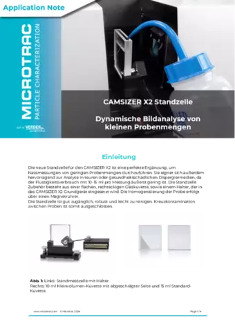 Camsizer X2 fraction cell
