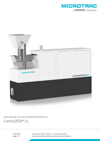 Fiche produit Camsizer XL