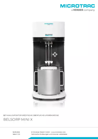 Produktdatenblatt Belsorp Mini X