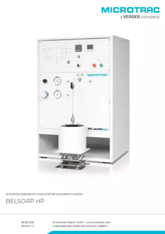 Karta produktu BELSORP HP