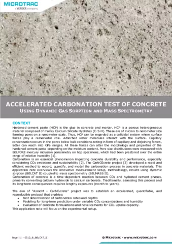 Accelerated Carbonation Test of Concrete