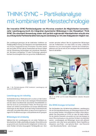 Think Sync - Partikelanalyse mit kombinierter Messtechnologie