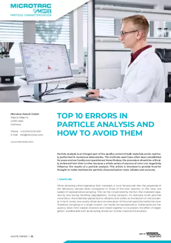 10 Most Common Errors in Particle Analysis - And How to Avoid Them