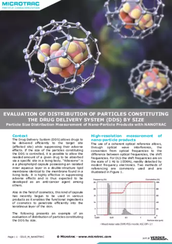 Evaluation of Distribution of Particles Constituting the Drug Delivery System (DDS) by Size