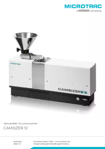 Termék adatlap Camsizer S1