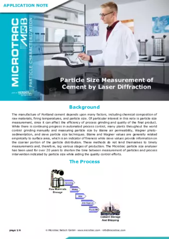 Cement: Laser Diffraction Analysis