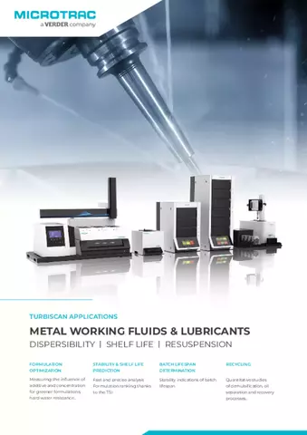 TURBISCAN FOR METALWORKING FLUIDS