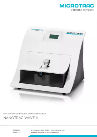 Scheda tecnica del prodotto Nanotrac Wave II