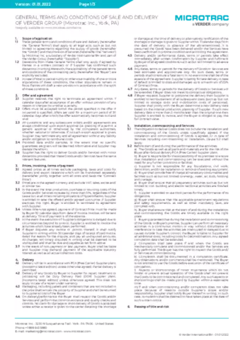 Microtrac Inc. - General Terms & Conditions