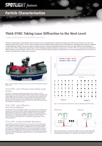 Think Sync: Taking Laser Diffraction to the Next Level